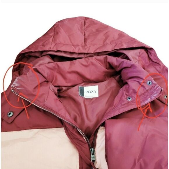 Roxy Out Of Focus Cropped Hooded Puffer Jacket - Picture 9 of 9